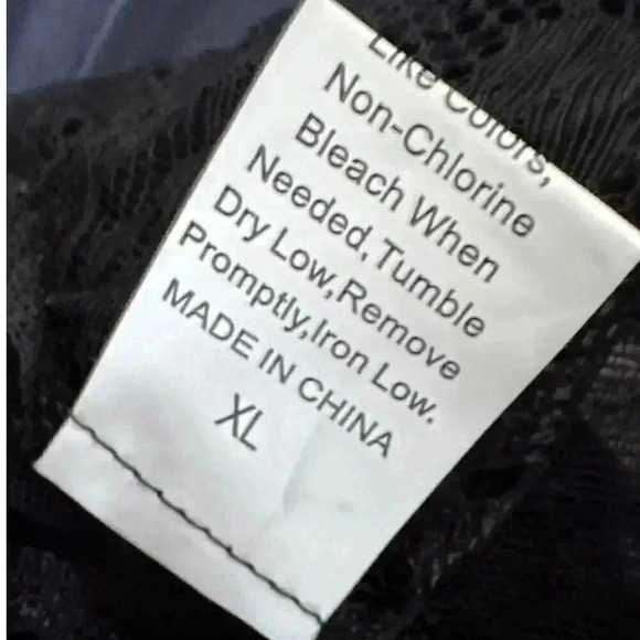 Black Lace Front Scallop Lace Trim Teddy Cheeky Bodysuit - Picture 9 of 10